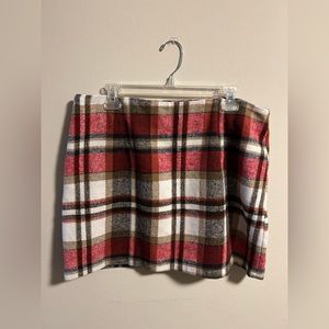 Christmas plaid mini skirt
